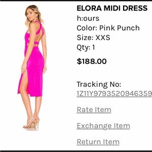 🩷 H:OURS HOT PINK MIDI DRESS